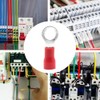 CEEYSEE 100Pcs 22-16 AWG M5 of Red Insulated Ring Terminal-Electrical