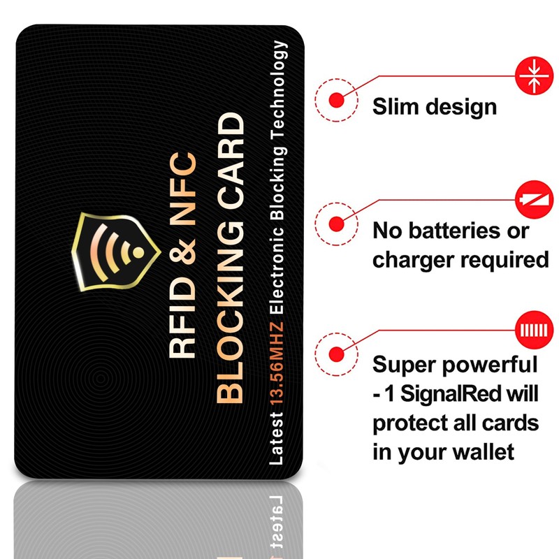SaiTech IT RFID Blocking Card, One Card Protects Entire Wallet