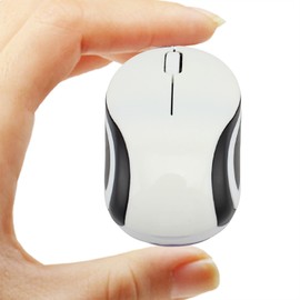 YOCUNKER Wireless Mini Mouse Ultra Portable, 1000DPI Computer Mouse Cordless, 2.4 GHz with USB Receiver, Optical Tracking, 3-Buttons, PC/Laptop (White)