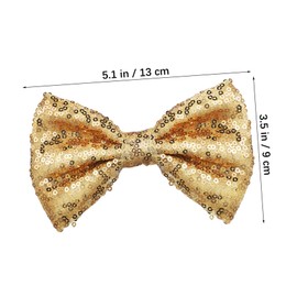 VICASKY 3pcs Sequin Hair Bows with Non Slip Clips Glitter Bowknot Hair Accessories for Everyday Styling Special Occasions