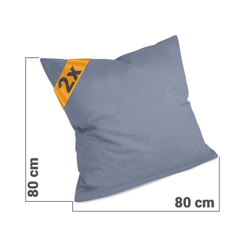 npluseins Plain Dyed Cushion Covers in Twin Pack and Subtle