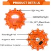 LED Road Flares 3-Pack Emergency Car Kit USB Rechargeable Lithium