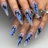 MISUD Press on Nails - Long Stiletto Glue on Nails