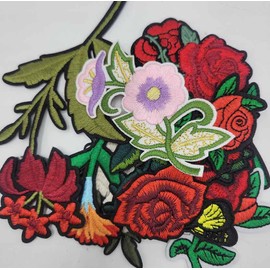 Tianying Iron Patches, Popular Set, Embroidery Patches, Repair Patches, Paste or Sew, Patch Stickers, Fashionable, Applique, Boys, Girls, Cute, DIY Decoration, Handmade (11 Roses)