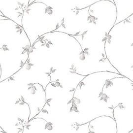 Manhattan Comfort NWCK36608 Cardiff Series Vinyl Wallpaper, Light Gray