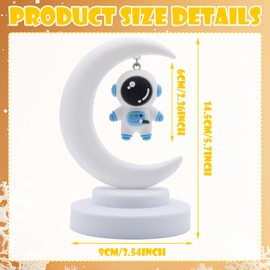 GAROMIA Christmas Decoration Lantern Astronaut Children's Table Lamp Christmas Lamp Moon Night Light Christmas Decoration Spaceman Night Light Children's Room Christmas Decoration Illuminated