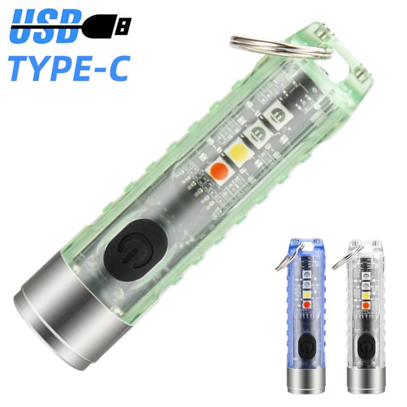 Keychain Flashlight Outdoor Portable Fast Charging Rechargeable Mini Pocket Flashlight