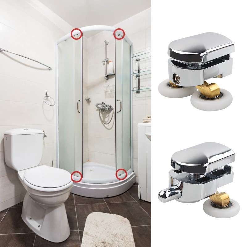 4 Pcs 25mm Shower Door Rollers, Replacement Sliding Shower Door