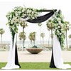 ShinyBeauty Wedding Arch Draping Fabric - Black & White 2