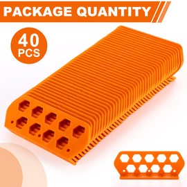 Otoolling 40 Pcs Cable Chase Wire Bracket Cable Support Wire Bracket Holder Electrical Tools for Electrical Cord Organized Management, 1" with 9-Hole Design