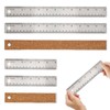 Metal Ruler 12 Inch 6 PCS Cork Backed Ruler Non