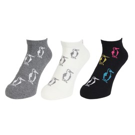 Chums CH06-1127 3P Booby Ankle Socks, Set of 3 colors, M-L