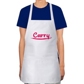 Makoroni - Carry Name Apron Adjustable Kitchen Chef Apron with 2 Pockets Cooking Baking, DesS39