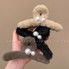Kids' Large Velvet Shark Claw Clip for Thick Hair Free Size/2 Coffee Pearl 20ea
