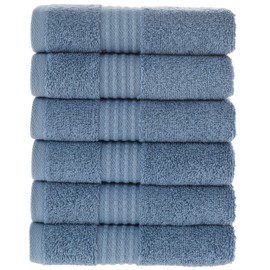 MAURAHOME Luxury guest towel set, 100% cotton. Hotel & spa quality 6 x Guest towels 30 x 50 cm. Quick drying terry towels Soft, plush and highly absorbent
