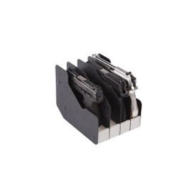 BenchMaster Pistol Rack, Handgun Safe Storage, Holds 4 Pistols, Secure Gun Holder Organizer, Kydex and High-Density Foam, No Metal, Lightweight, Sturdy, No Flex, Made in USA