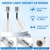 NWPangu 3PCS Light Bulb Socket Extender,E26/E27 Bulb Extender Socket,350 Degree
