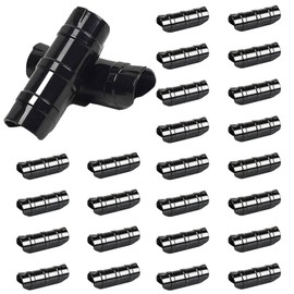 60PCS Greenhouse Clips 3/4 Inch Greenhouse Clamps Black Plastic Clamps Garden Buildings Tube Clips for PVC Pipe Greenhouse Films, Sunshade Nets, Row Covers, Shelters, Farming, Gardening