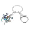 Llavero de pulpo de aleación esmaltada para mujeres y niñas,