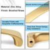 WEAVERBIRD 6 Pack Brushed Brass Cabinet Handles Kitchen Cabinet Pulls