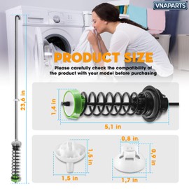 【Upgraded】Sets 4Pcs W11130362 Suspension Rod fit for Maytag MVWX655DW1 MVWC565FW1 MVWC565FW2 MVWC565FW MVWX655DW2 fit for Whirlpool WTW5000DW1 WTW5000DW2 WTW5000DW3 WTW5000DW 11022352510 W10594080