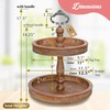 2 Tiered Tray Stand [Includes 3 Changeable Handles] - Rustic