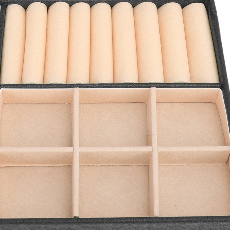 Double Layer Jewelry Box Soft PU Leather Jewelry Storage Organizer