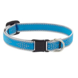 Lupine Reflective Cat Safety Collar 1/2" Wide Blue Diamond Adjusts 8" to 12"