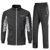 TBMPOY Men's Jersey Top and Bottom Sportswear Set, Sweatshirt, Running