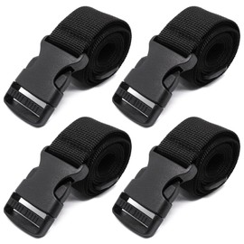 GDFYMI Adjustable Straps with Buckles, Utility Nylon Luggage Connector Straps Backpack Straps Black 4pcs, 1.18" X 40"