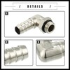 Hihaha Universal Car 90 Degree Brass Fitting Hose Adapter, Hose