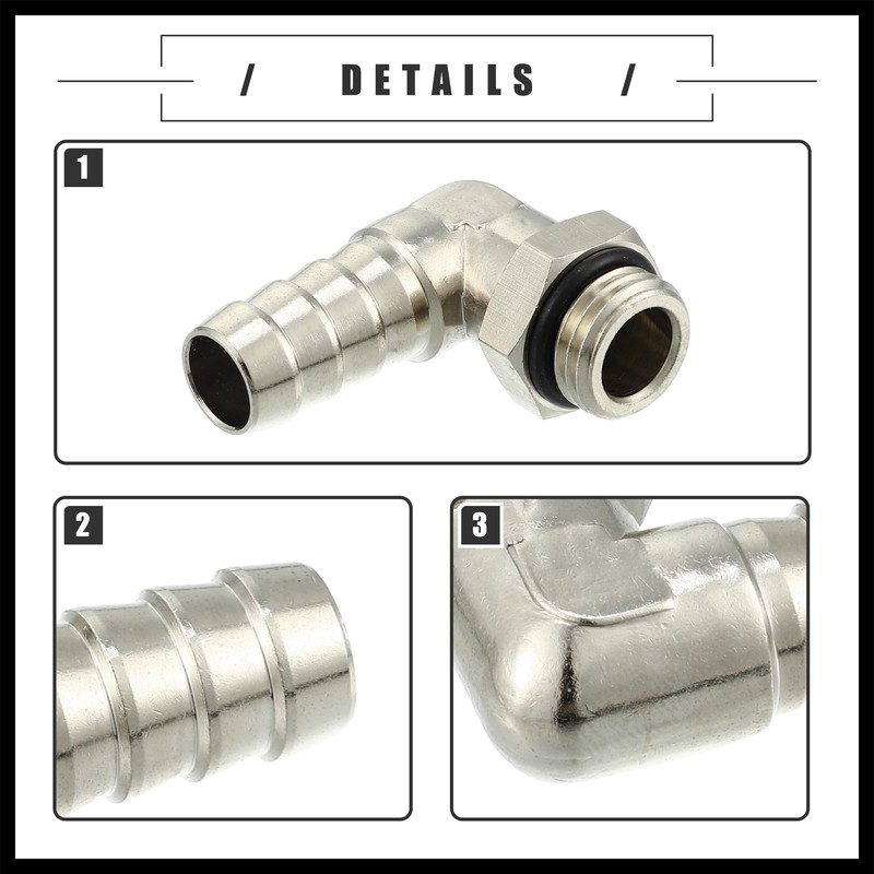 Hihaha Universal Car 90 Degree Brass Fitting Hose Adapter, Hose