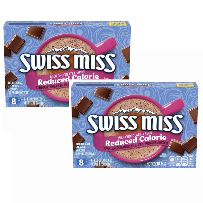 Swiss Miss REDUCED CALORIE Milk Chocolate Hot Cocoa Mix 3.12