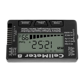 Digital Battery Capacity Checker Tester Detector Battery Balance Discharger Servo Tester Smart Battery RC Car Checker for LiPo(Black)