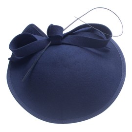 Lawliet Womens 1950s Wool Felt Saucer Headpiece Fascinator Cocktail Hat A570 (Navy Blue)