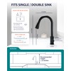 Black Kitchen Faucet with Pull Down Sprayer for RV Sink,