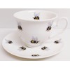Rainbow Decors Bees 2 Tea Cups 2 Saucers Fine Bone