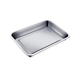 Gaderth Stainless Steel Roasting Pan, 12.6"x8.7"x1.9" 304 Non-Stick Big Roaster Pan, Baking Sheet with Smooth Corner Design, Easy to Clean Baking Pan, Mirror Finish Cookie Sheet Toaster Oven Tray Pan