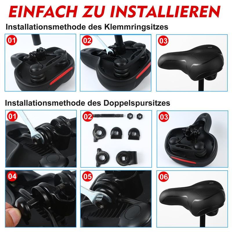 ROGTYO Cloud Comfort Pro Max Bicycle Saddle, Gel Bicycle Seat,
