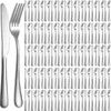 Nuenen 100 Pieces Stainless Steel forks and knives Dinner Flatware