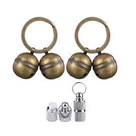 Neko-Baby Pet Cat Dog Collar Bells Loud Brass Bells for Cat Dog Puppy Collar, Save Birds and Wildlife Jingle Bell,Pet Collar Charm 2 Strings in 4 Pieces with ID Tags,Copper