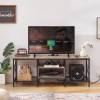 Vecelo TV Stand with Power Outlet Entertainment Media Center for