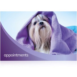 Dog Grooming Appointment Cards 100x Pack