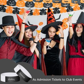 ASTARON ASTARON Eintrittsbänder 400 Stück, Einlassbänder für Events, Wasserdichte Festival Handgelenkband, Schwarz Event Handgelenkband Party Handgelenkband für Event-Clubs Leichte Konzert-Handgelenkband