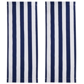 GORGECRAFT 2Pcs Beach Sling Chair Replacement Canvas Outdoor Folding Lounge Chairs Cloth Replacements 115X43cm Reclining Sling Chair Fabric for Sunbathing Garden Courtyard, Blue and White Stripes