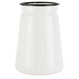 Ib Laursen Enamel White Vase Tall 15.5 cm
