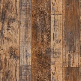 TANONE Wood Contact Paper Peel and Stick with Tools, Self Adhesive Removable Wallpaper Countertops Waterproof, Shiplap Wall Paper Wood Vinyl Wrap for Cabinets Rustic Brown 17.5" x 236"