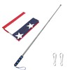 6.5ft Telescopic Flag Pole with 3x5 FT American US Flag
