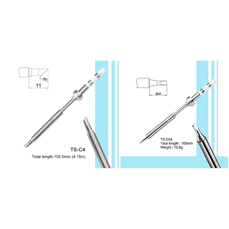 MASUNN Original Replacement Solder Tip For TS100 Digital LCD Soldering