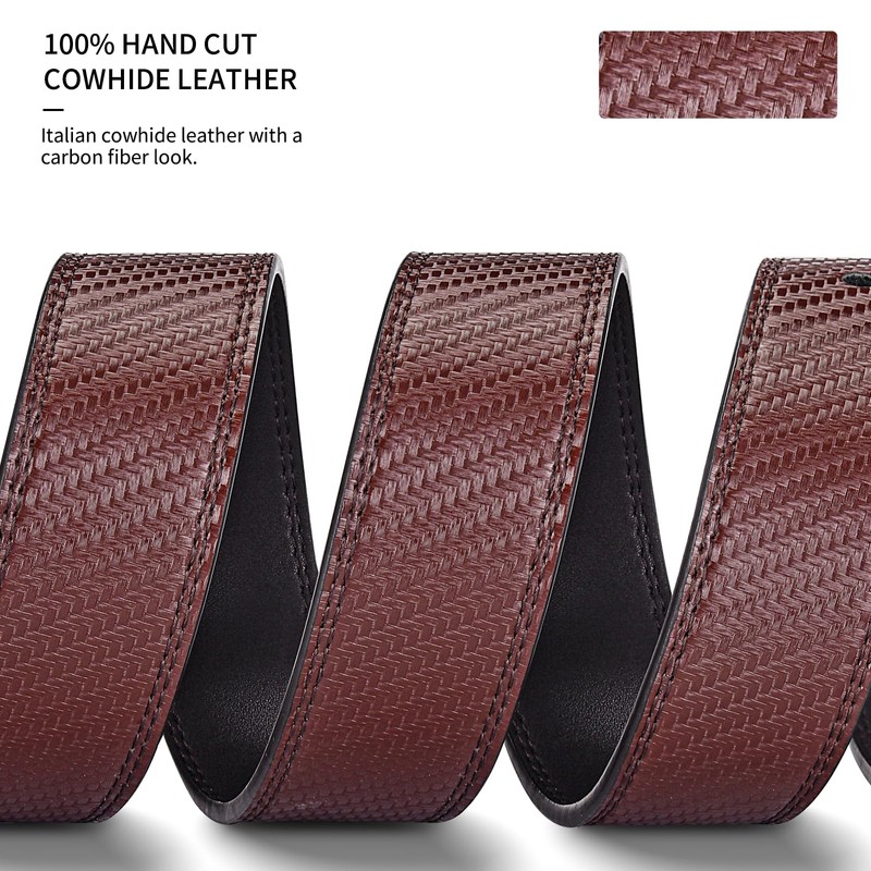 MACBORO Tsa Approved Belts for Men Plastic Buckle Hypoallergenic Non